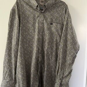 Cinch Men's Olive Patterned Shirt Jacket